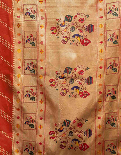 Red Silk Woven Paithani Saree