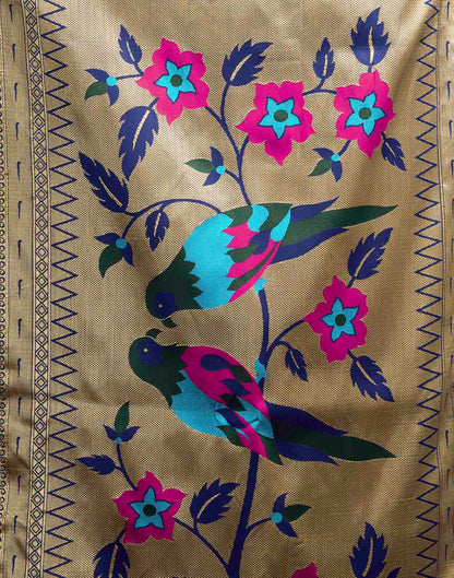 Royal Blue Silk Woven Paithani Saree
