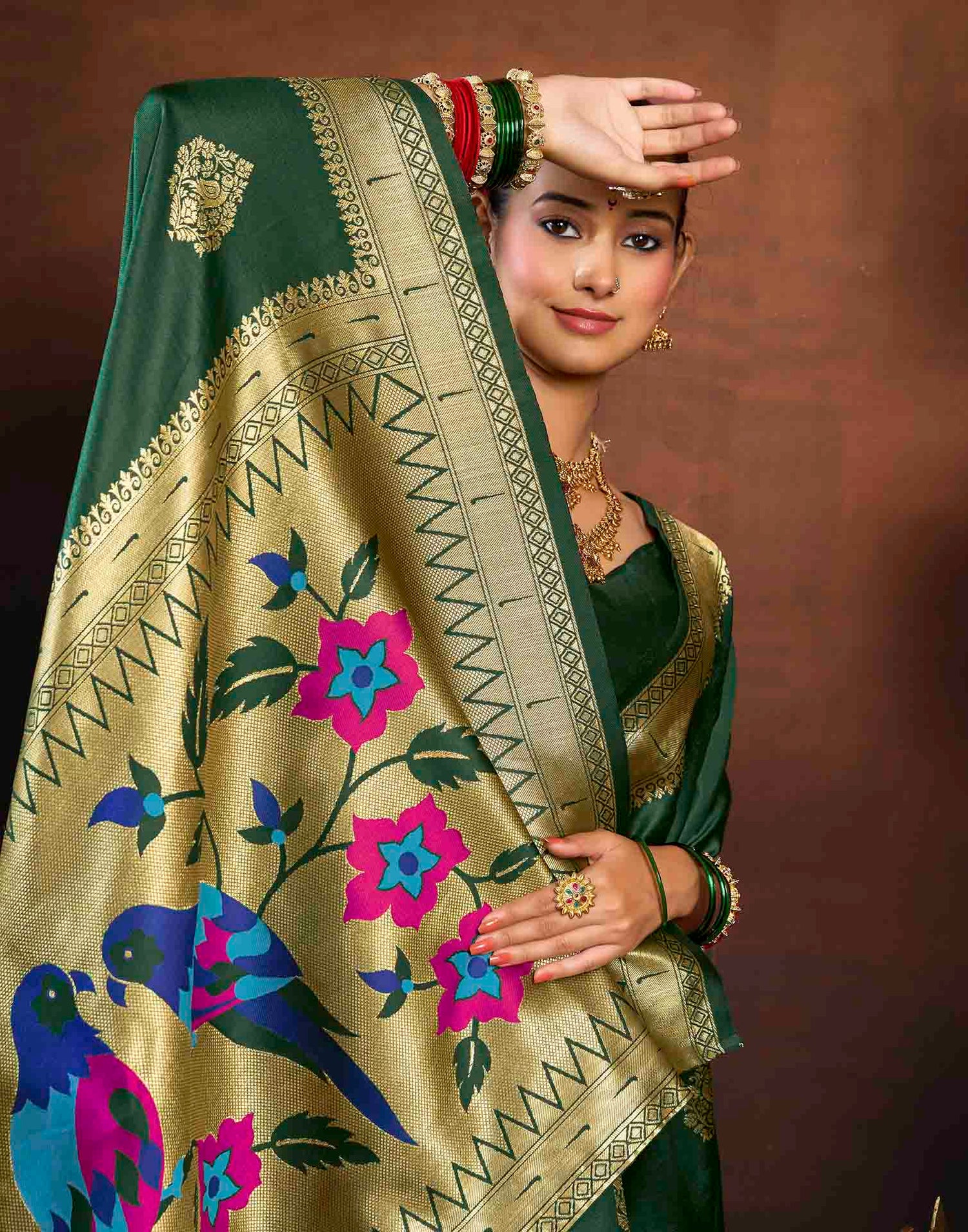 Green Silk Woven Paithani Saree