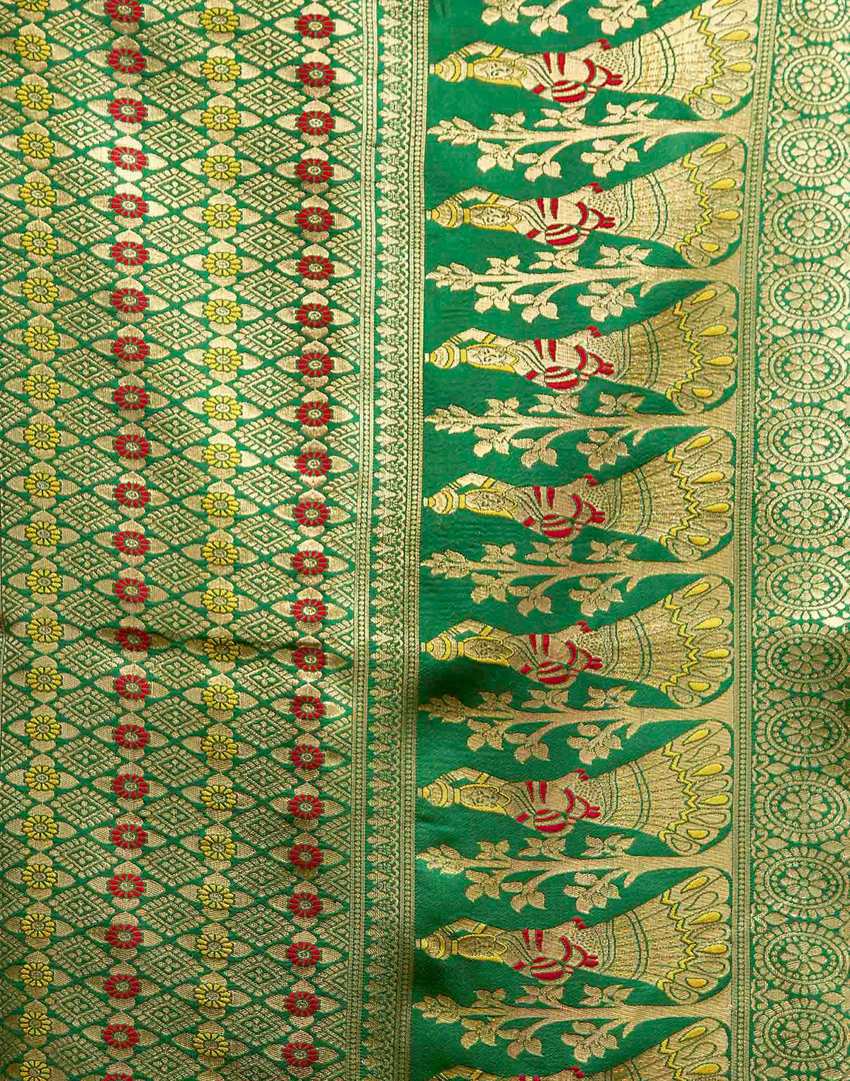 Yellow Silk Woven Banarasi Saree