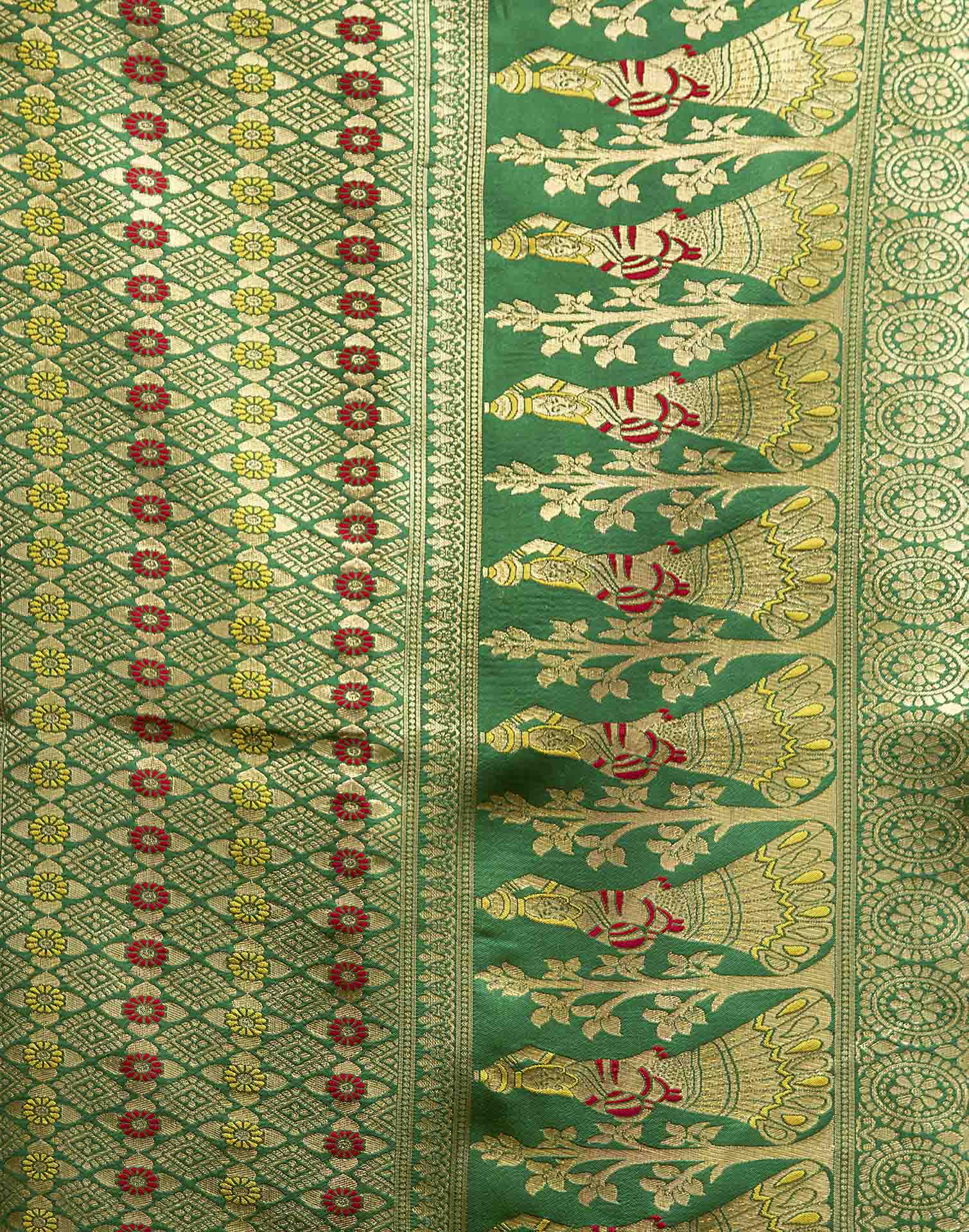 Yellow Silk Woven Banarasi Saree