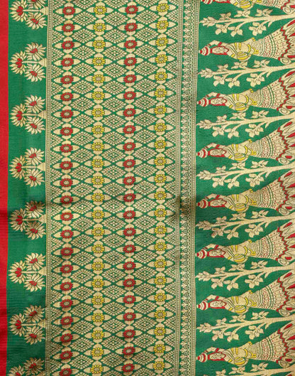Red Silk Woven Banarasi Saree