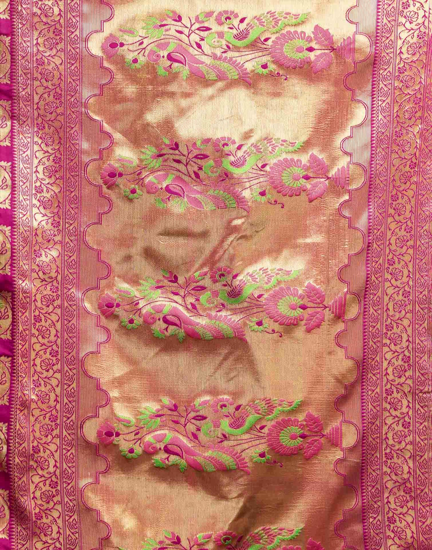 Pink Silk Woven Paithani Saree