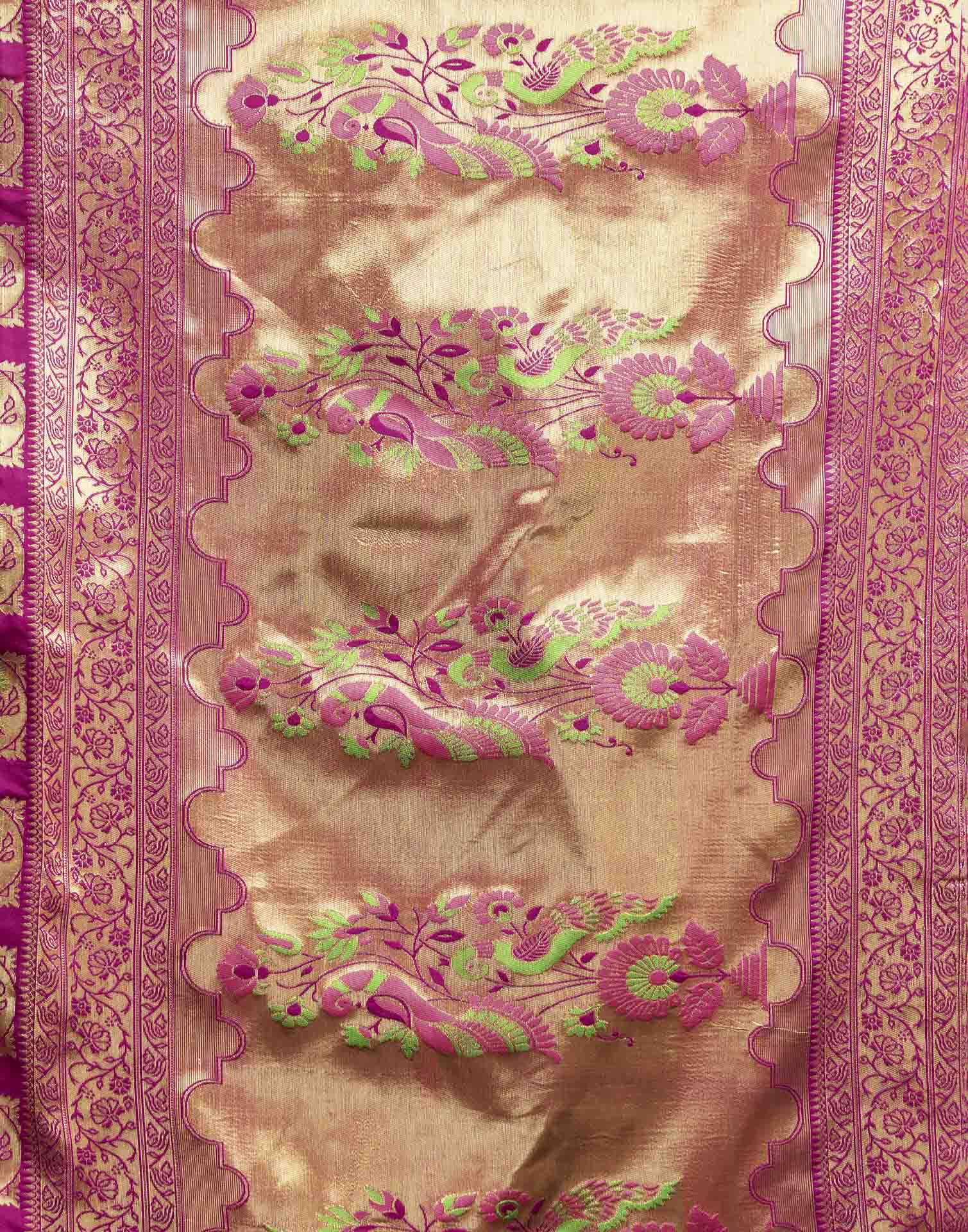 Pink Silk Woven Paithani Saree