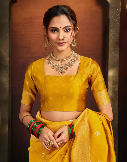 Yellow Silk Woven Paithani Saree