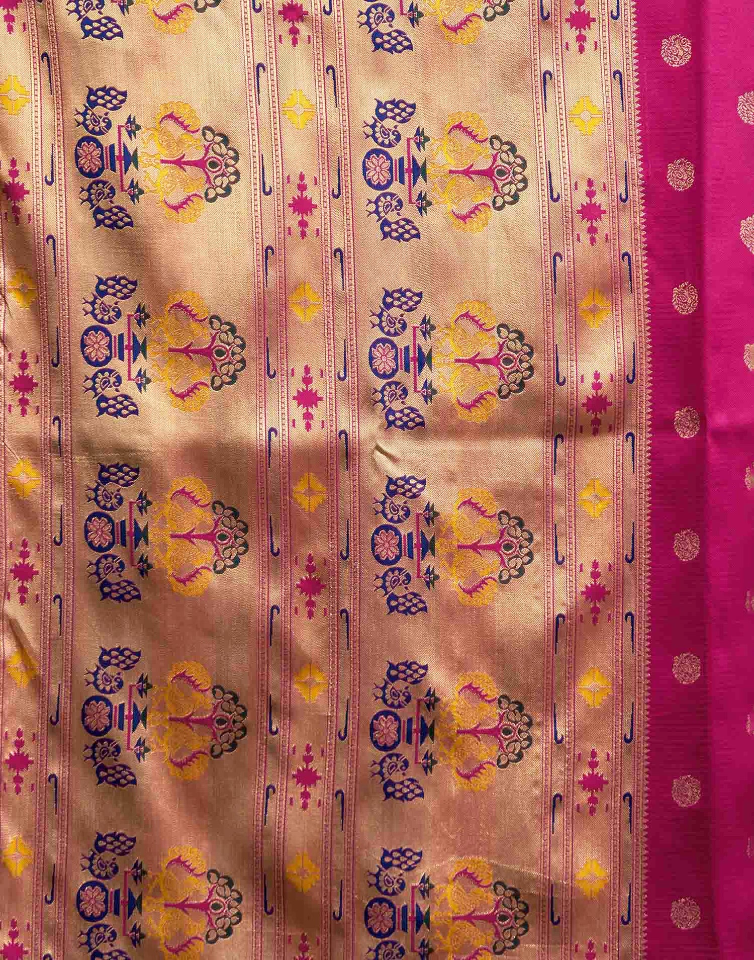 Pink Silk Woven Paithani Saree