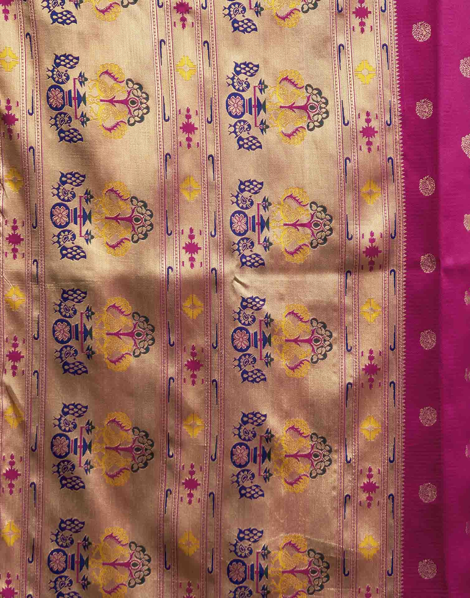 Pink Silk Woven Paithani Saree