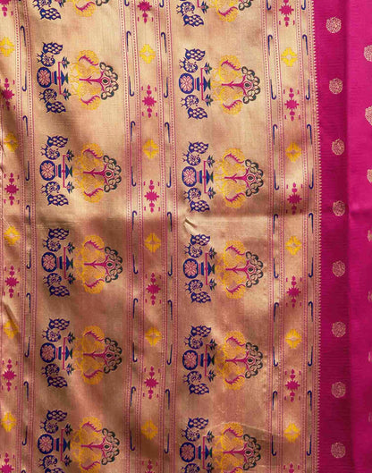 Pink Silk Woven Paithani Saree