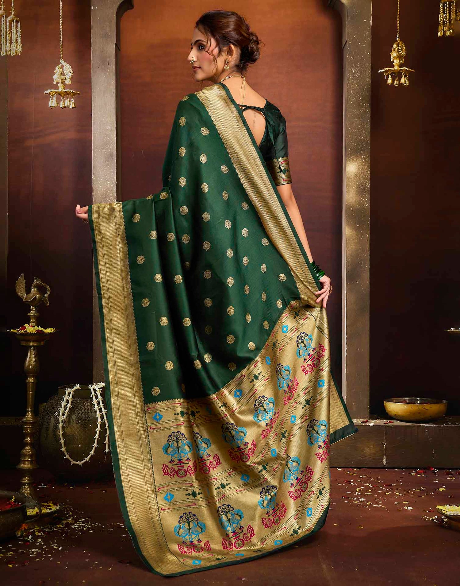 Green Silk Woven Paithani Saree