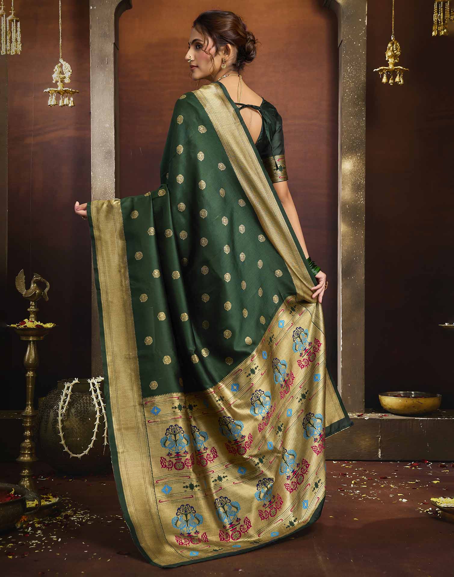 Green Silk Woven Paithani Saree