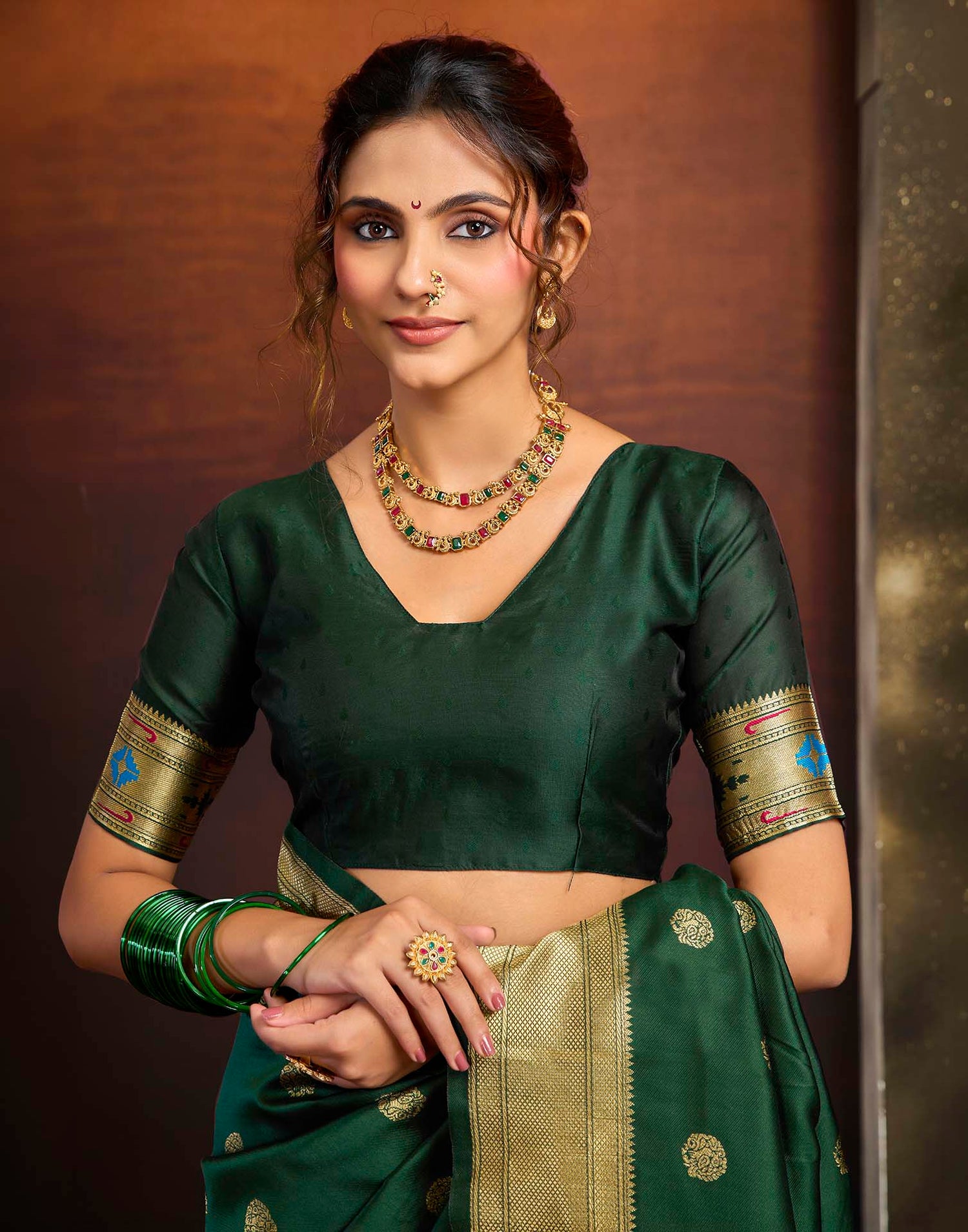 Green Silk Woven Paithani Saree