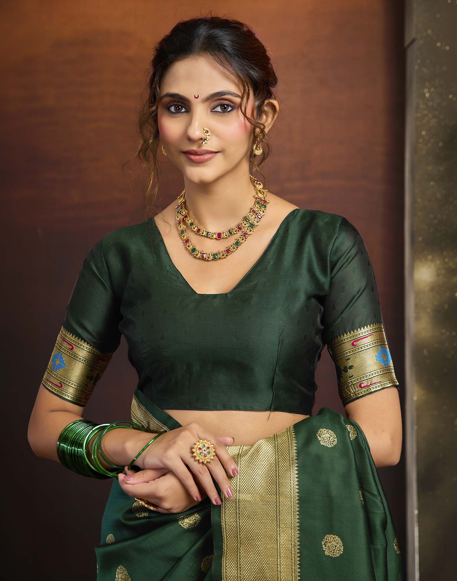 Green Silk Woven Paithani Saree