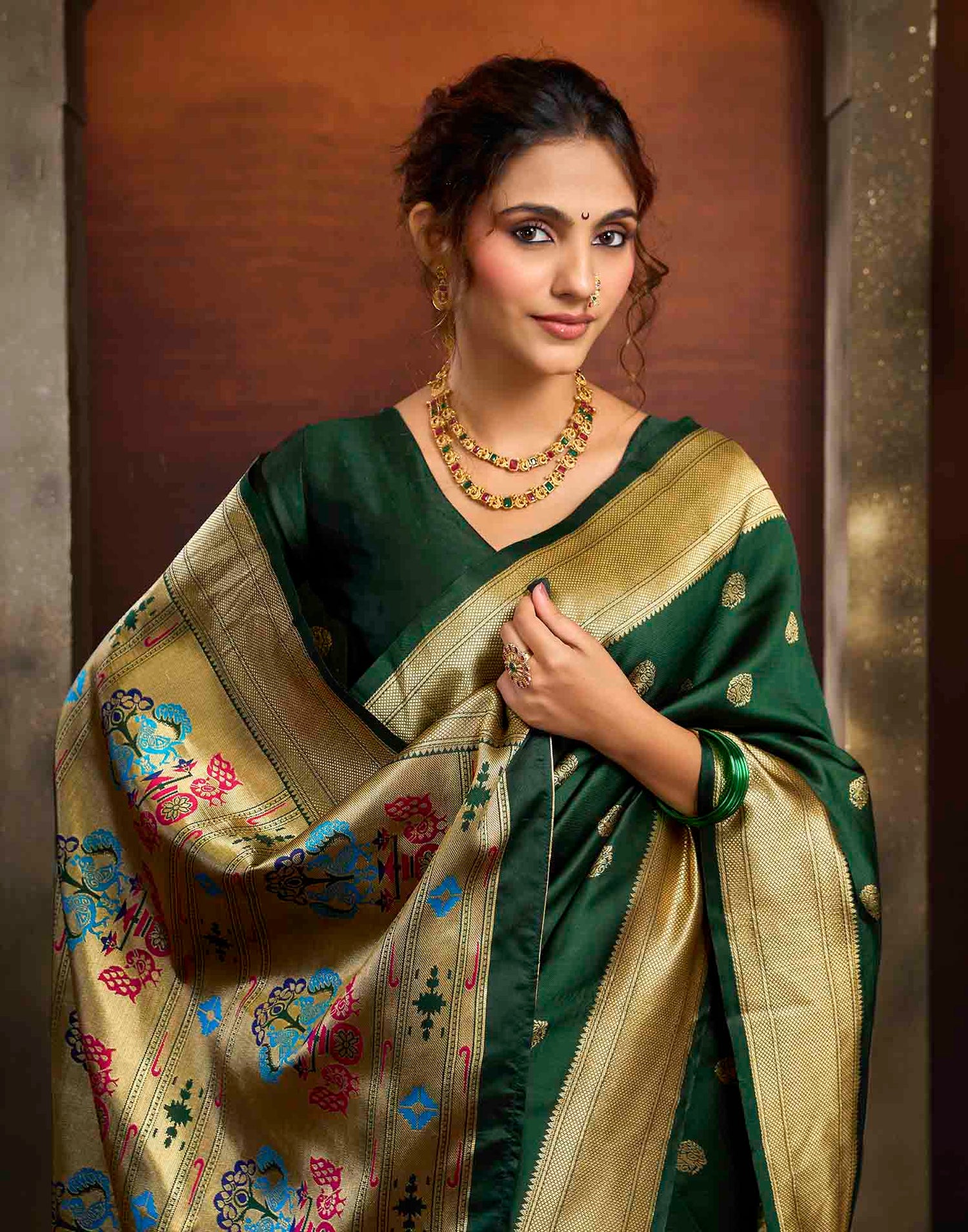 Green Silk Woven Paithani Saree