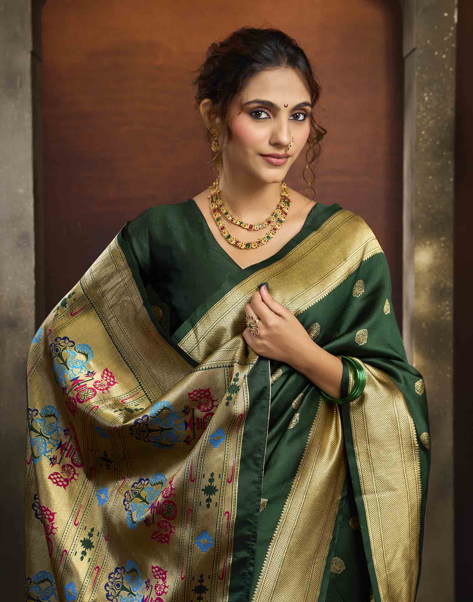 Green Silk Woven Paithani Saree