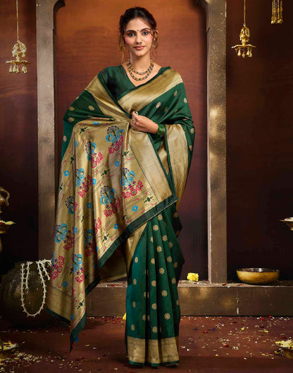 Green Silk Woven Paithani Saree