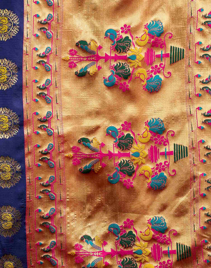 Blue Silk Woven Paithani Saree