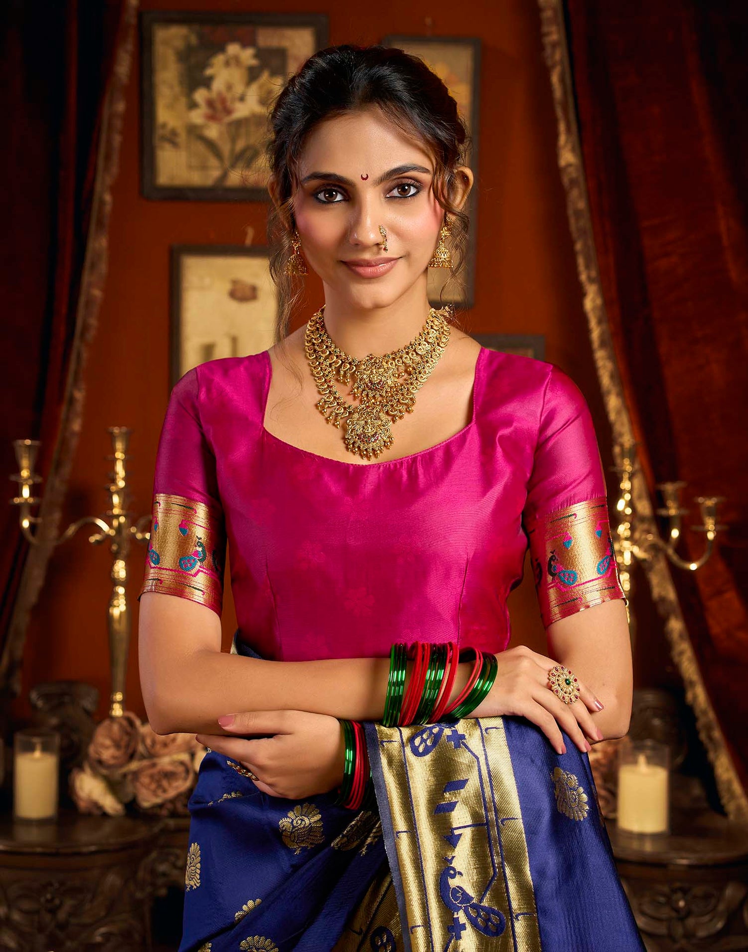 Blue Silk Woven Paithani Saree