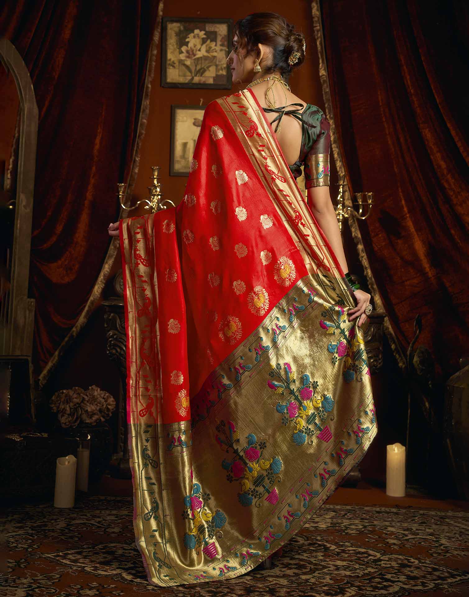 Pink Silk Woven Paithani Saree