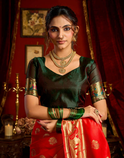 Pink Silk Woven Paithani Saree