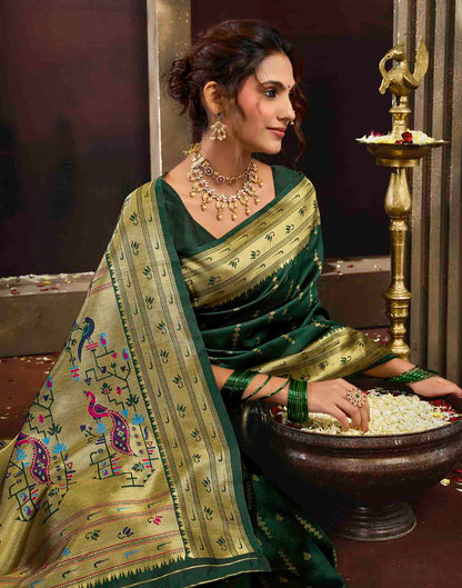 Green Silk Woven Paithani Saree