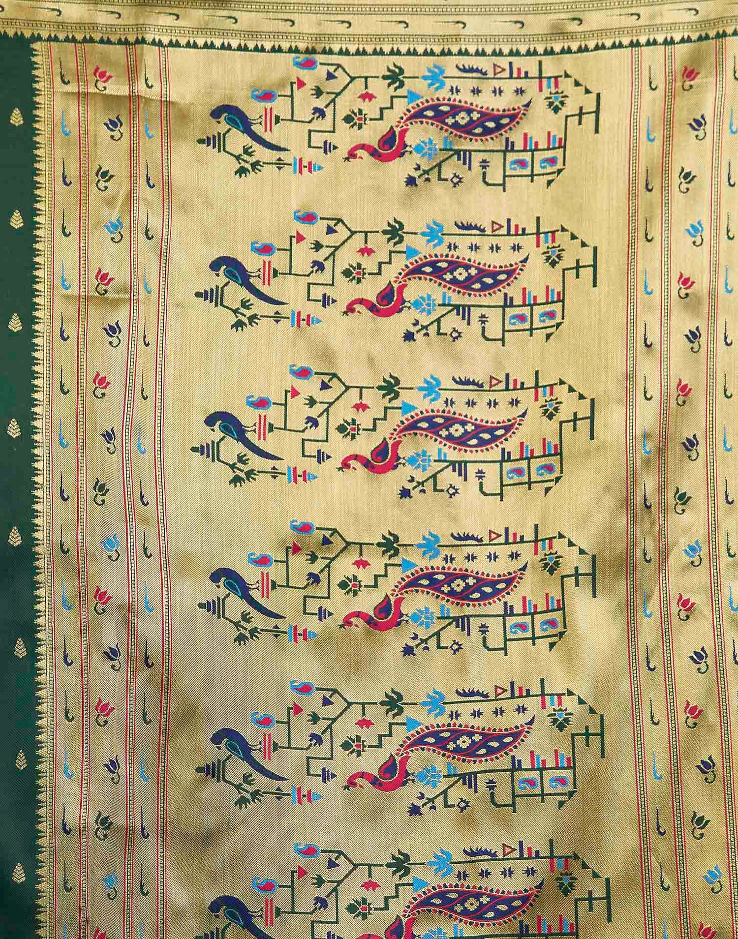 Green Silk Woven Paithani Saree