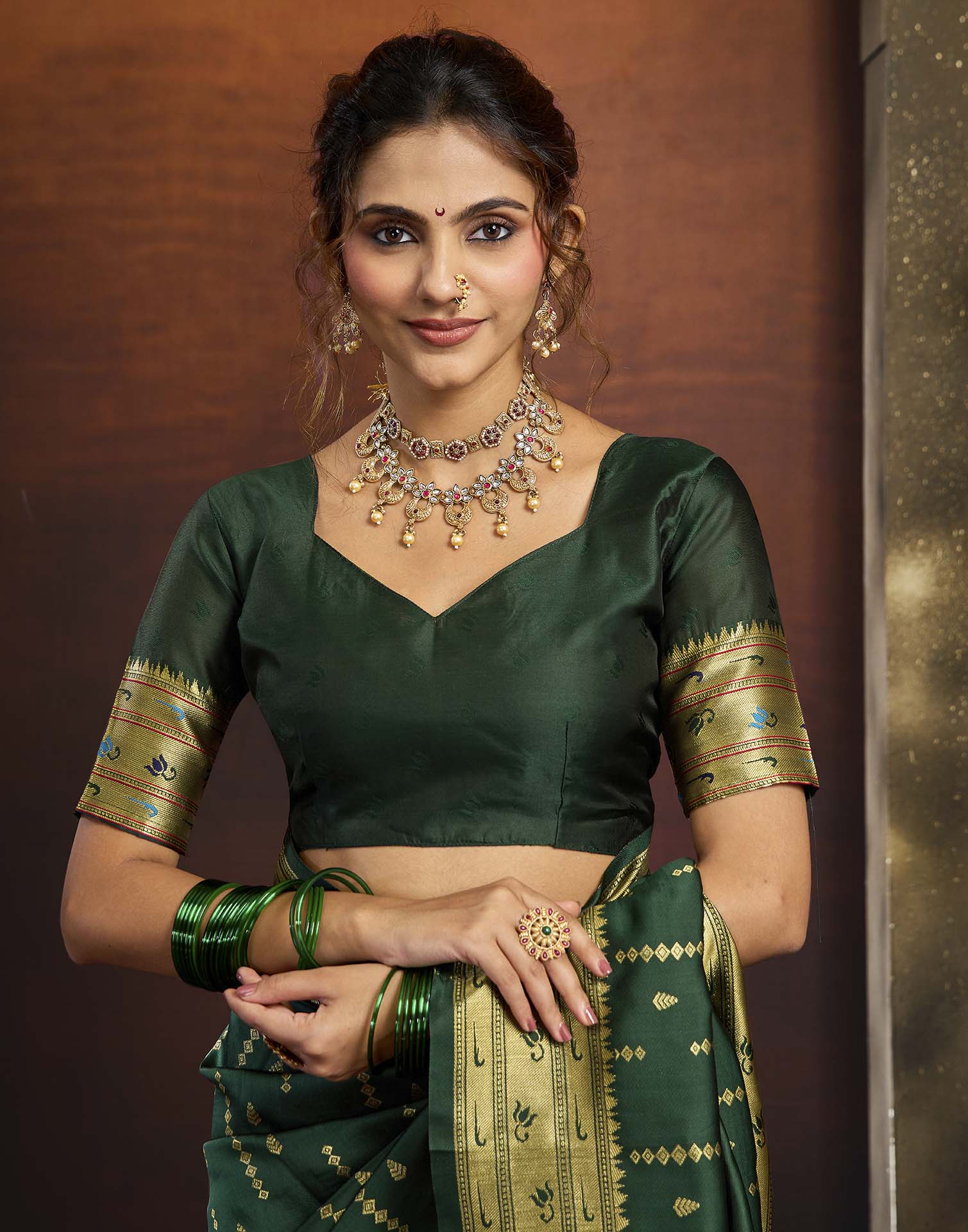 Green Silk Woven Paithani Saree