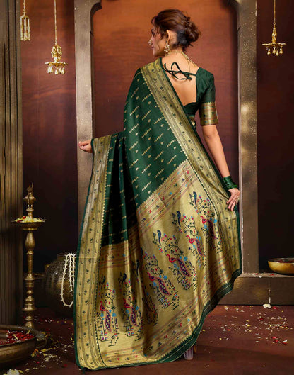 Green Silk Woven Paithani Saree