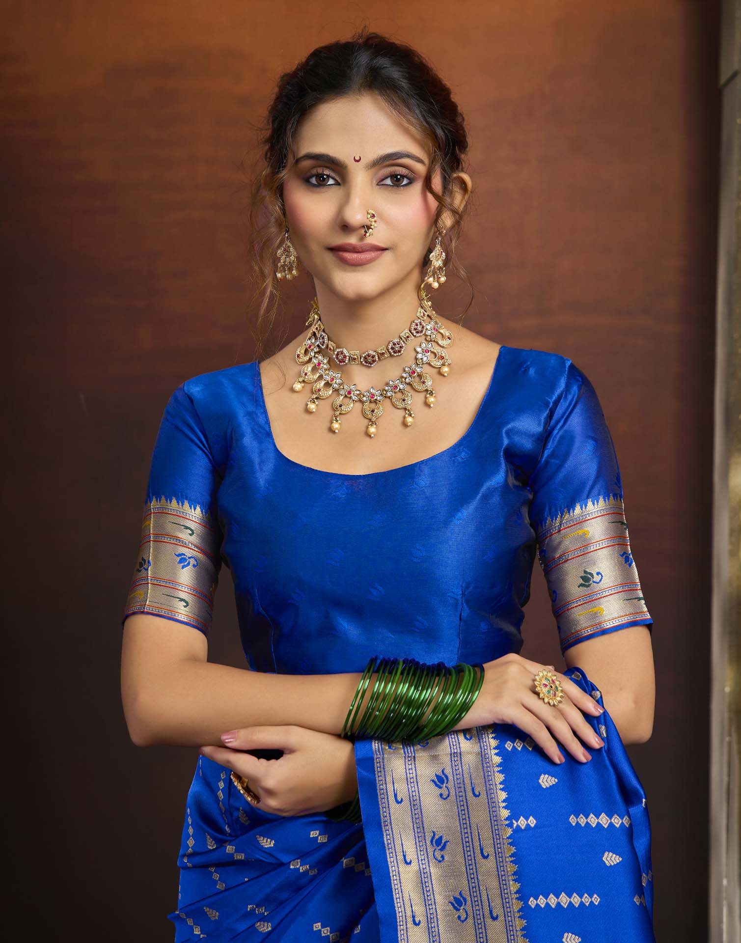 Blue Silk Woven Paithani Saree
