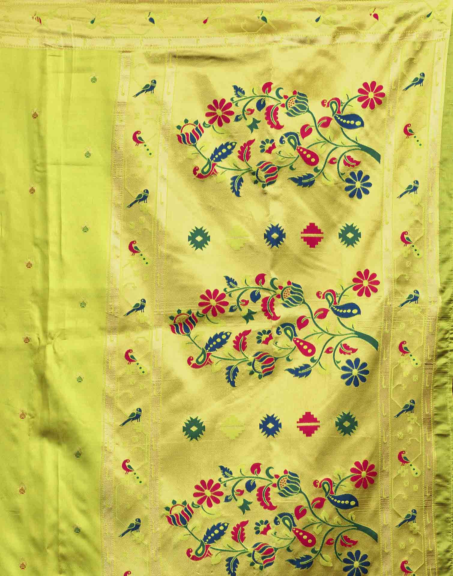 Purple Silk Woven Paithani Saree