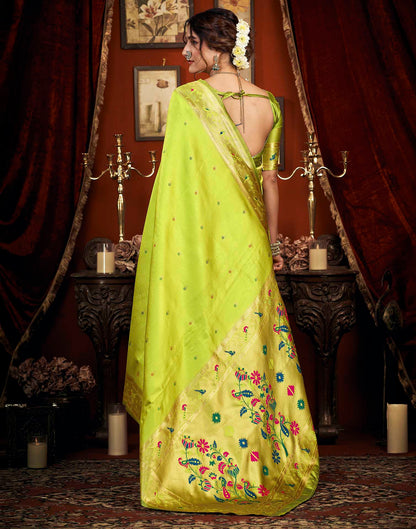 Purple Silk Woven Paithani Saree