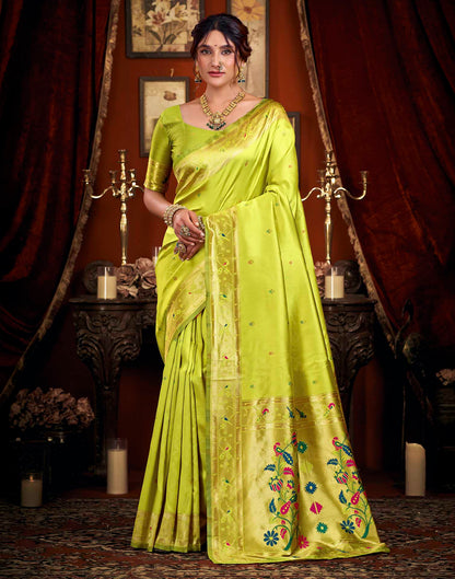 Purple Silk Woven Paithani Saree