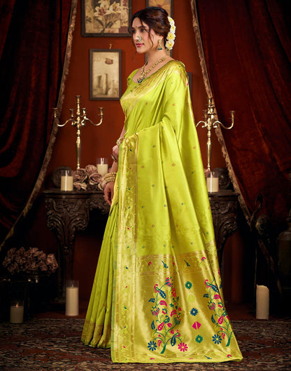 Purple Silk Woven Paithani Saree