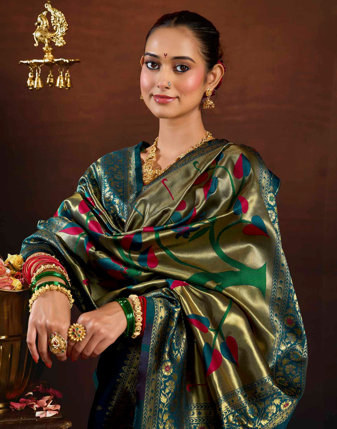 Blue Silk Woven Paithani Saree