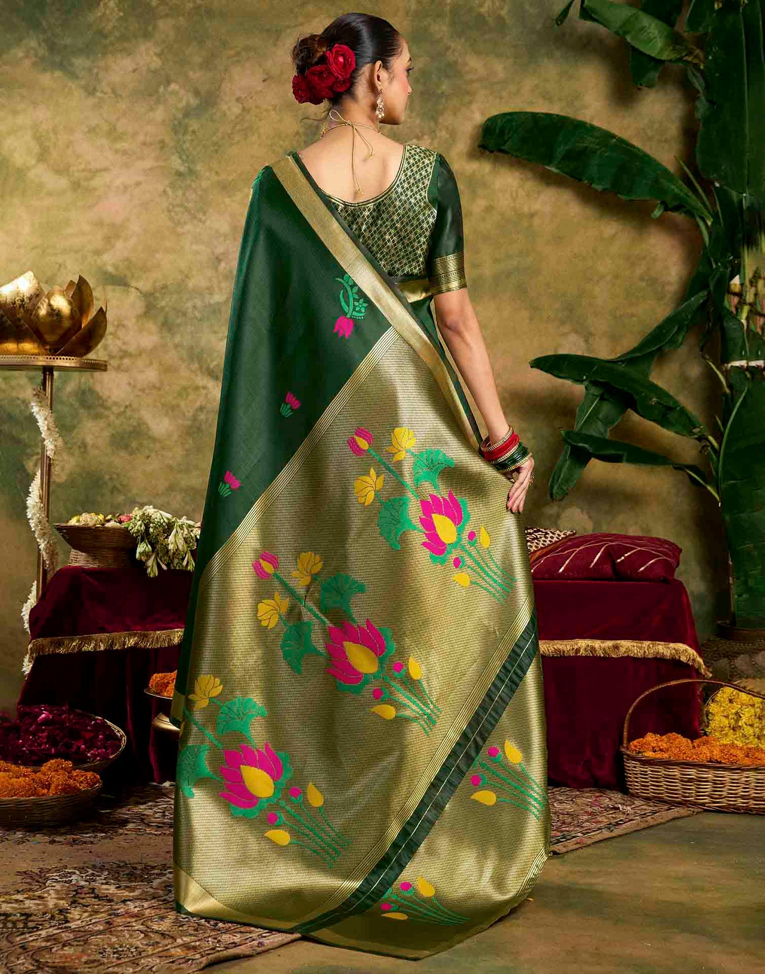 Green Silk Woven Paithani Saree