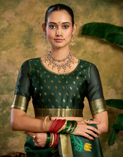 Green Silk Woven Paithani Saree