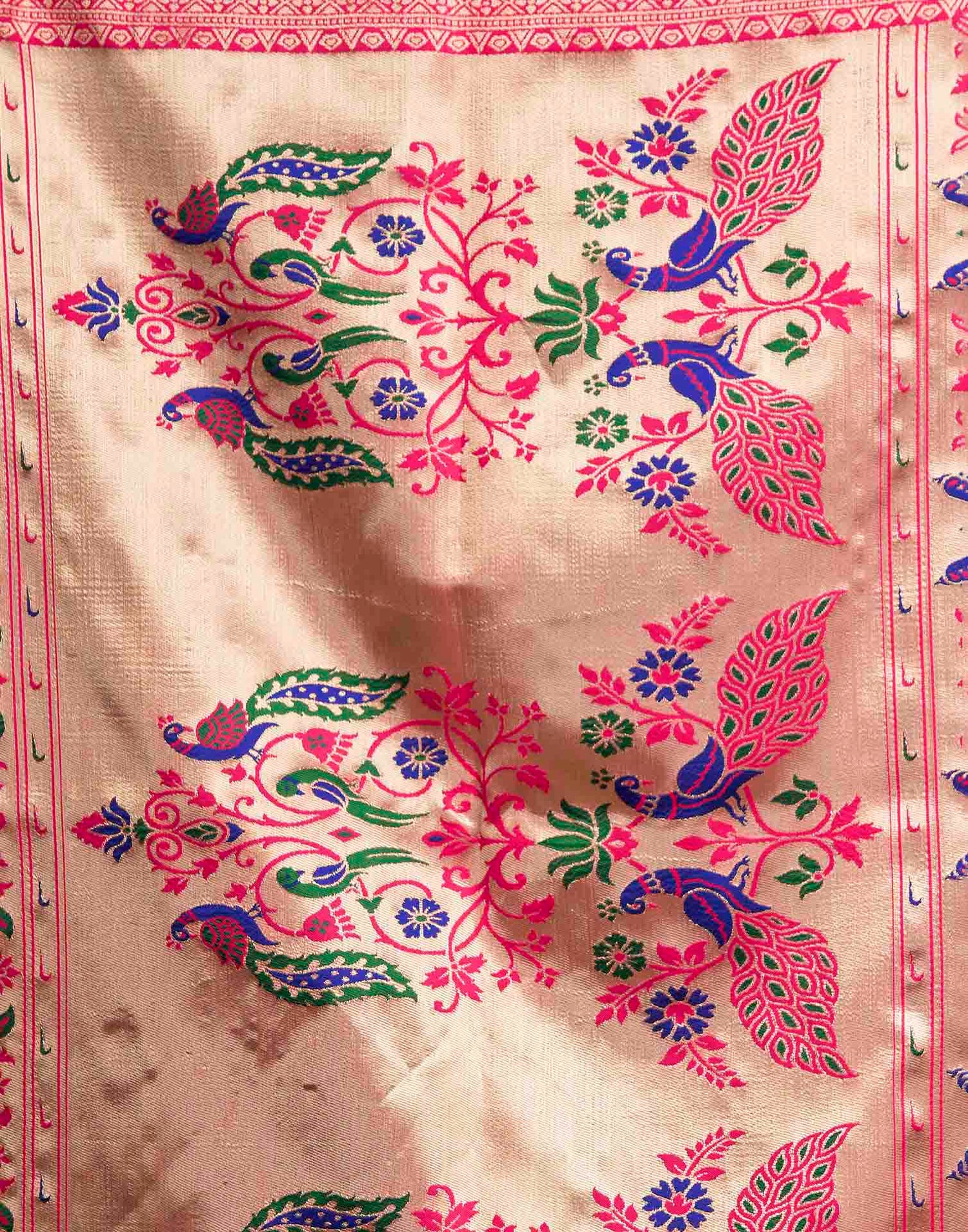 Pink Silk Woven Paithani Saree