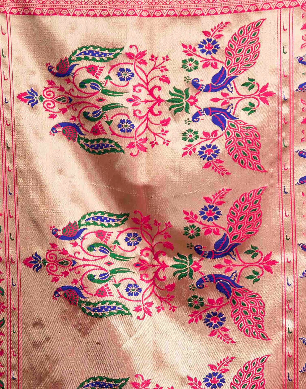 Pink Silk Woven Paithani Saree
