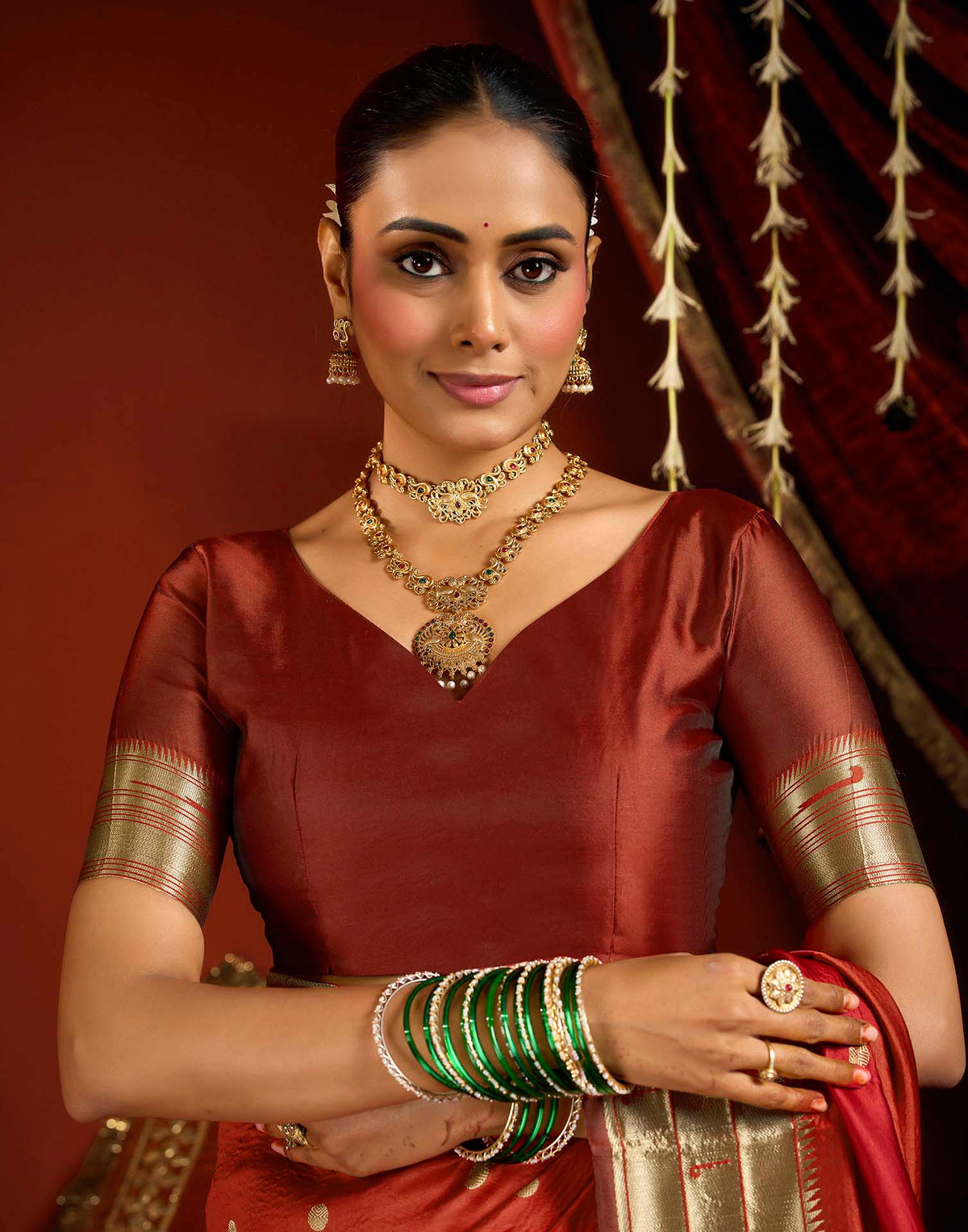 Red Silk Woven Paithani Saree