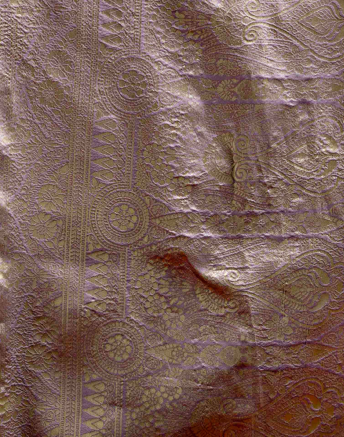 Lavender Silk Woven Banarasi Saree