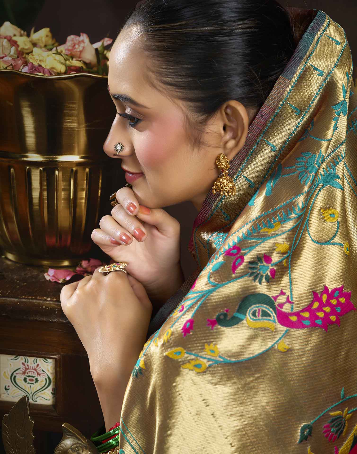 Pink Silk Woven Paithani Saree