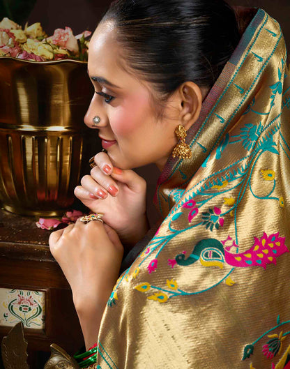 Pink Silk Woven Paithani Saree