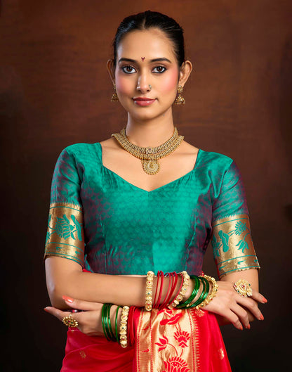 Pink Silk Woven Paithani Saree