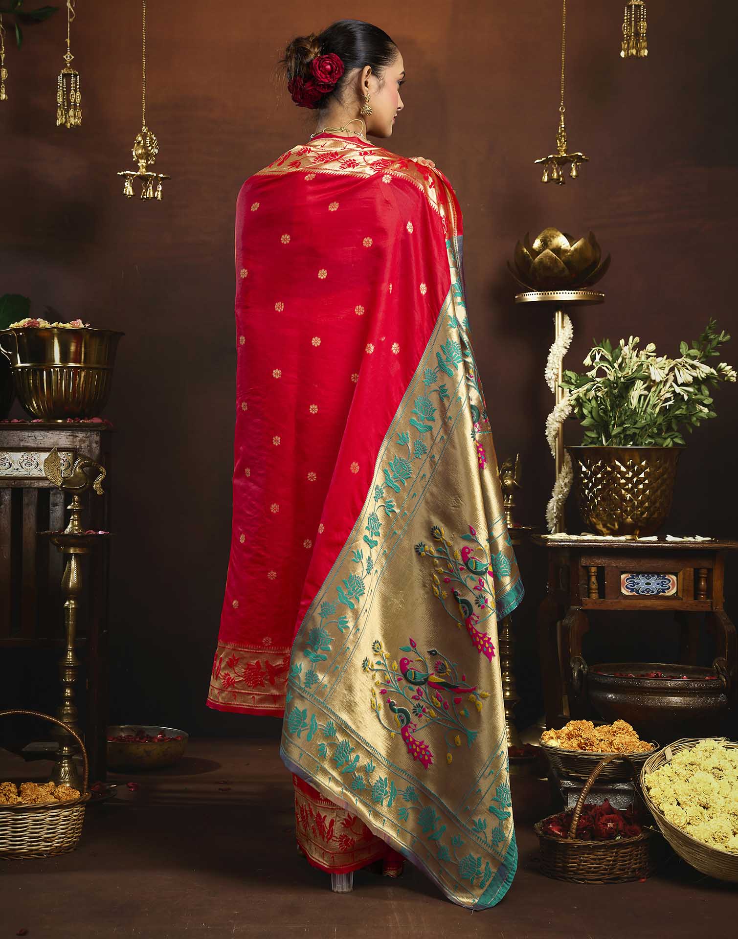 Pink Silk Woven Paithani Saree