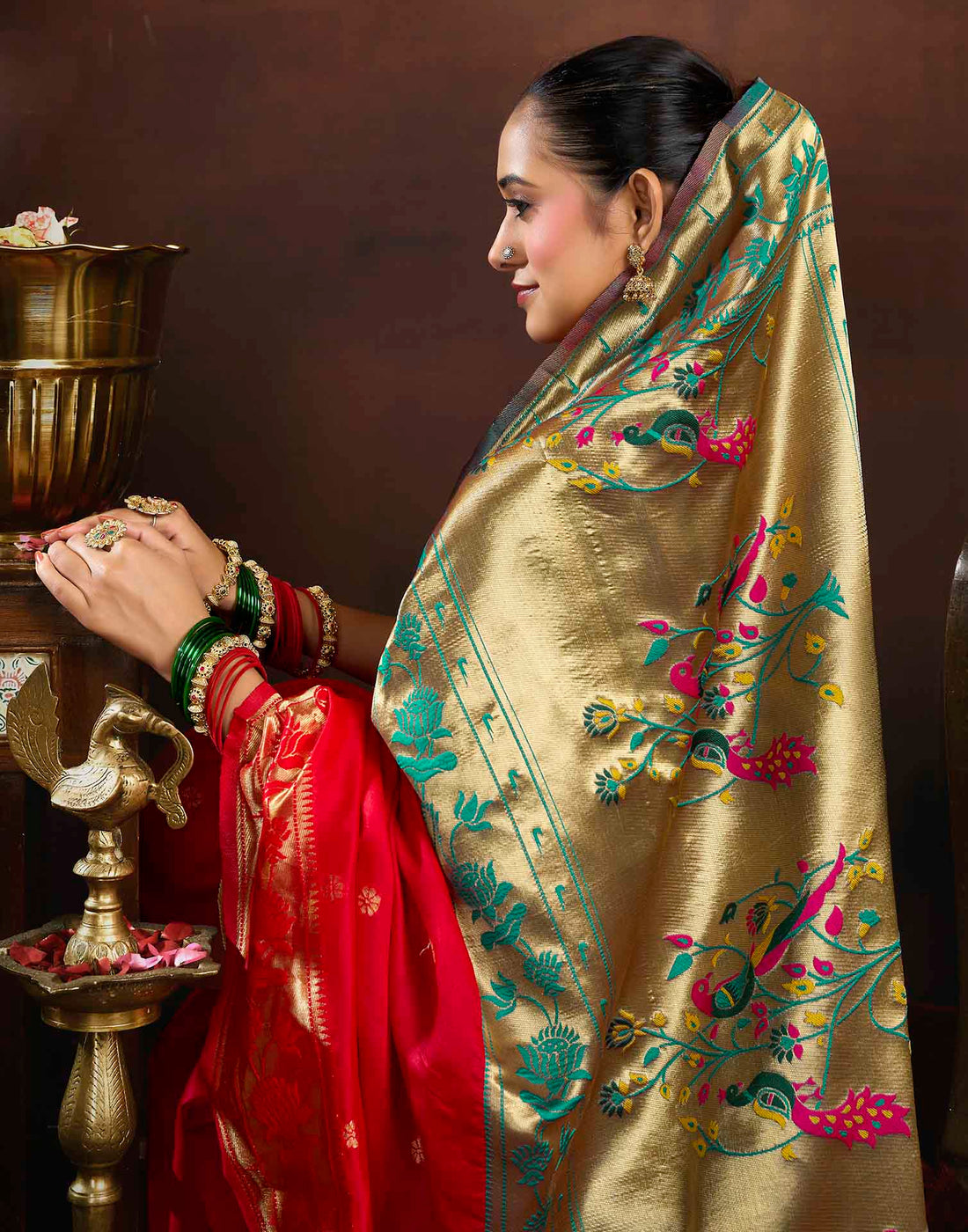 Pink Silk Woven Paithani Saree
