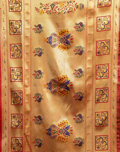 Red Silk Woven Paithani Saree
