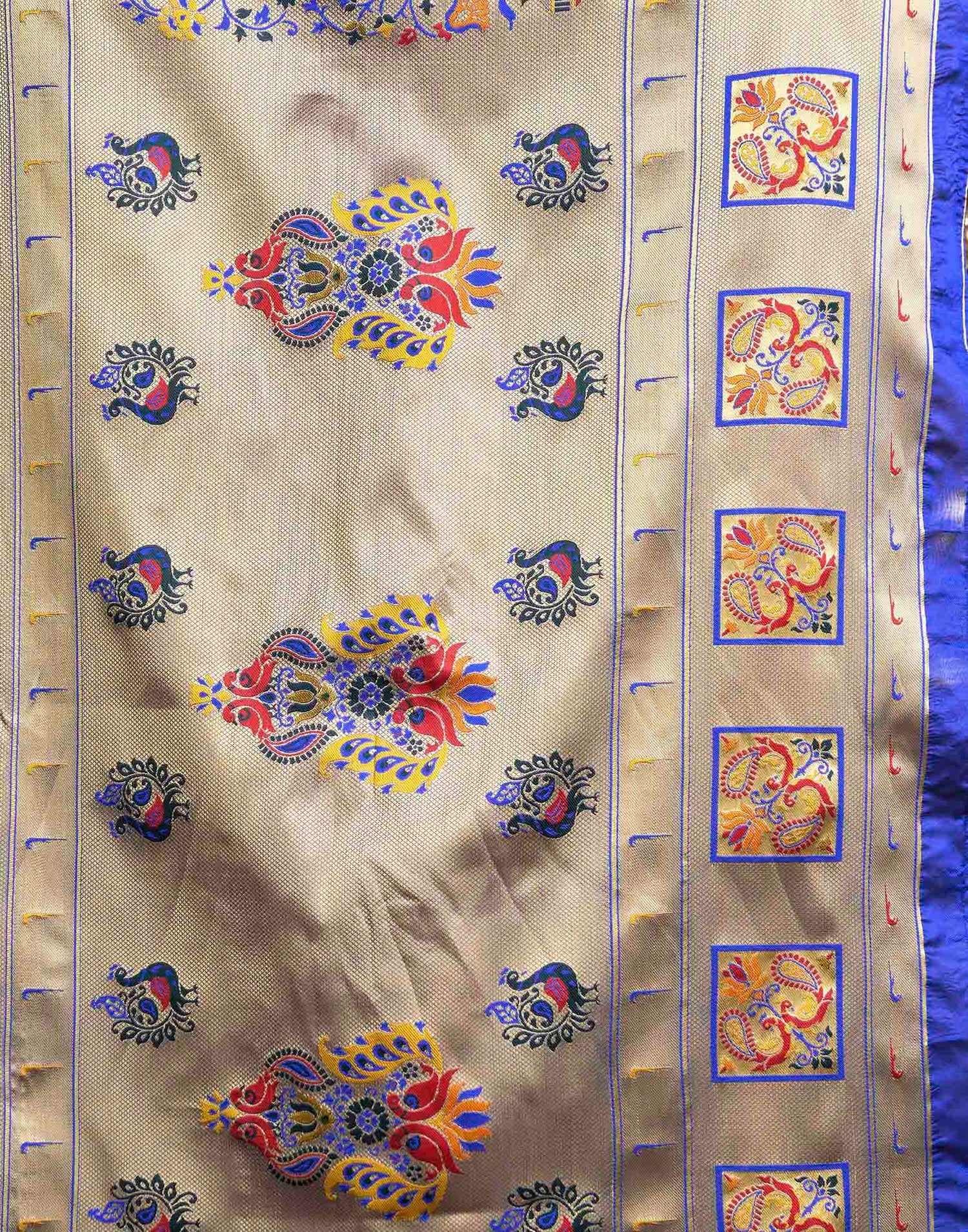 Blue Silk Woven Paithani Saree