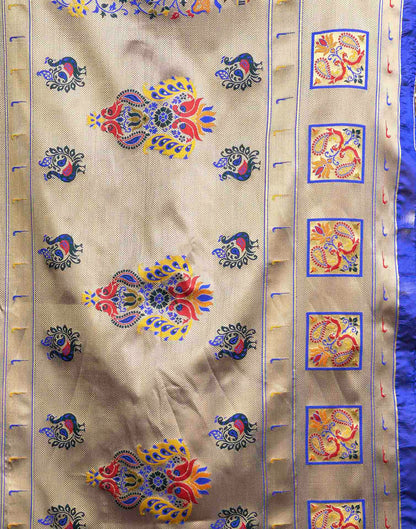 Blue Silk Woven Paithani Saree
