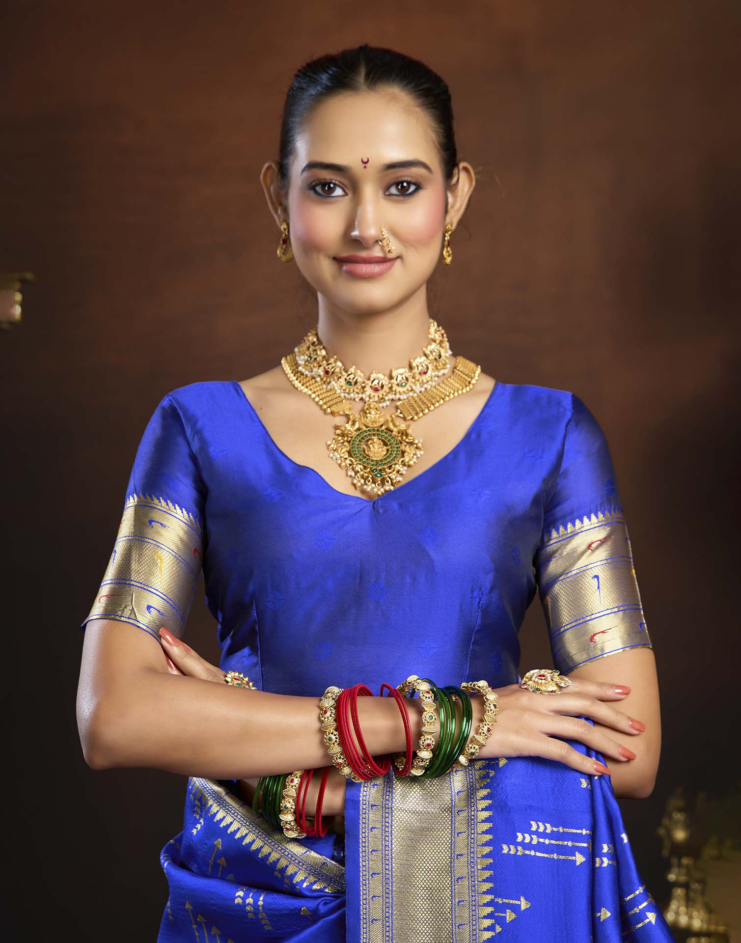 Blue Silk Woven Paithani Saree