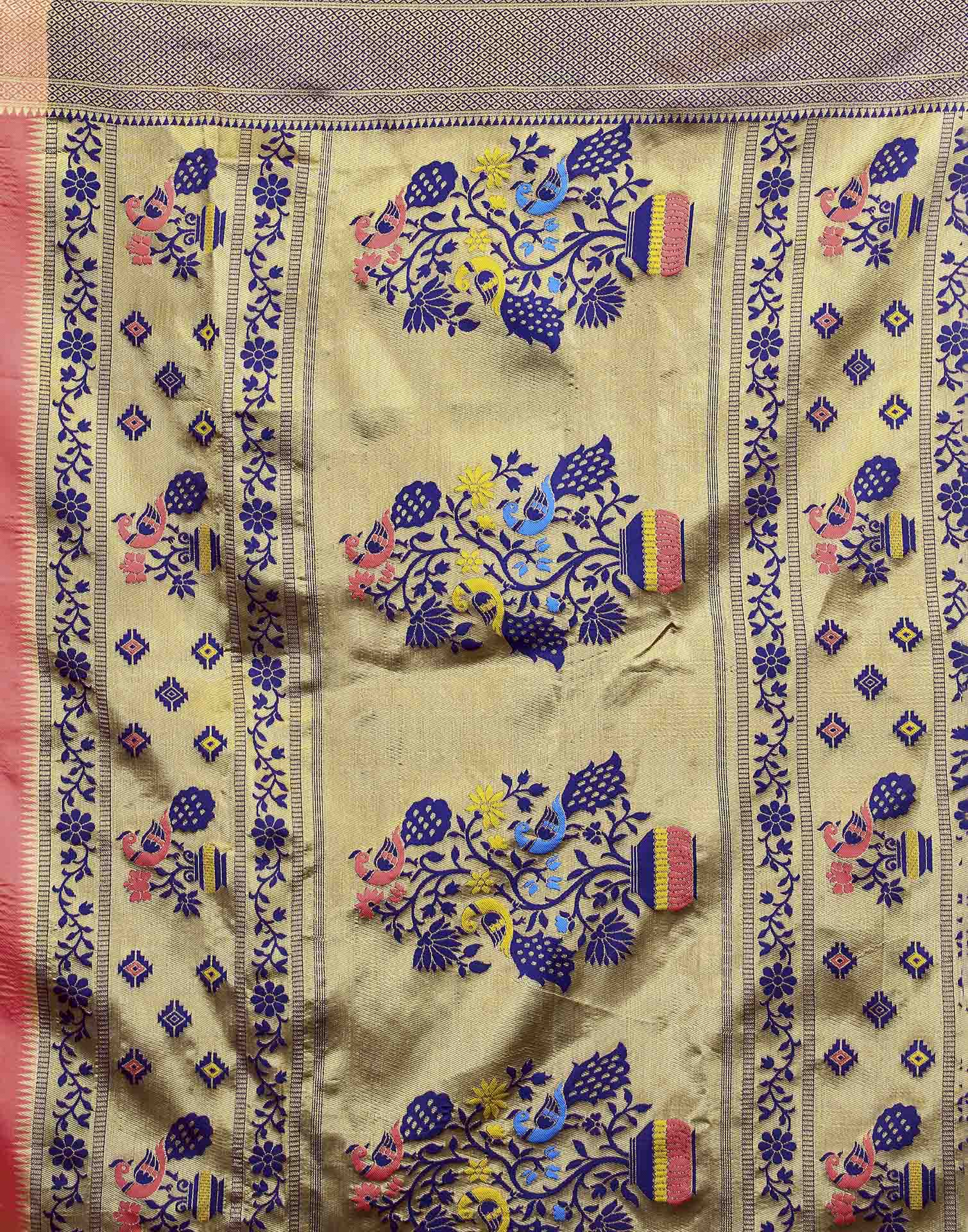 Pink Silk Woven Paithani Saree