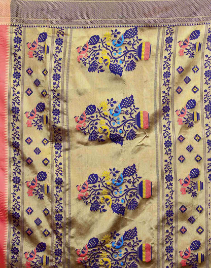 Pink Silk Woven Paithani Saree